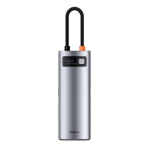 هاب 7 پورت بیسوس Baseus Metal Gleam 7 in 1 Multifunctional Type-C HUB B00030708811 توان 100 وات (2)