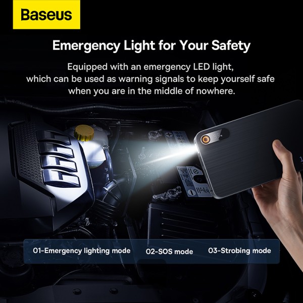 پاوربانک و جامپ استارتر خودرو 12000 میلی آمپر بیسوس Baseus CH004-2 Super Energy Pro Plus C0024570011 (5) پاوربانک و جامپ استارتر خودرو 12000 میلی آمپر بیسوس Baseus CH004-2 Super Energy Pro Plus C0024570011 (5)