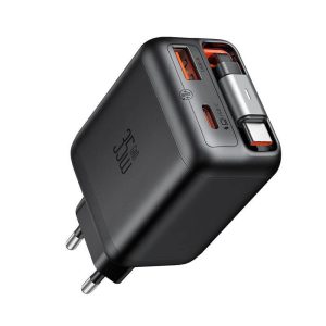 آداپتور دو پورت 35وات با کابل جمع شونده تایپ سی مک دودو Mcdodo FreeGO Charger CH-1280 (1)