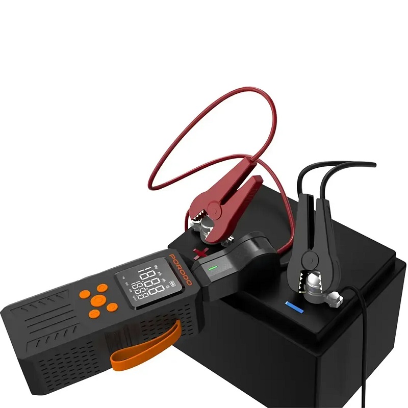 جامپ استارت و پمپ باد پرودو Porodo 4-In-1 Multi-Tool Inflator & Jump Starter PD15KJSPBK (3)