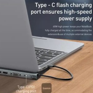 هاب تایپ سی 11 پورت بیسوس Baseus Elitejoy 11-Port Type-C Hub Adapter CATSX-G0G (2)